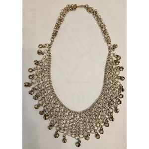 Bell Choker Necklace Statement Chainmail Bib‎ Festival Tribal Jewelry